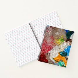 Cuaderno en espiral de paleta de pintor