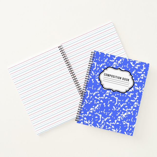 Cuaderno en espiral de patrón clásico de composici (Interior)