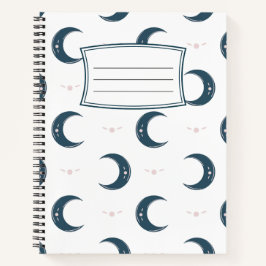 Cuaderno en espiral de patrón lunar 22 x 28 cm