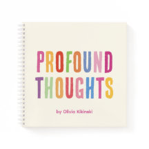 Cuaderno en espiral de pensamientos profundos