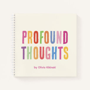 Cuaderno en espiral de pensamientos profundos