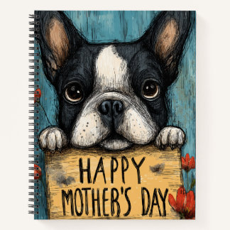 Cuaderno en espiral de perro bulldog francés del d