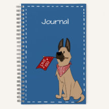 Cuaderno en espiral de perro lindo con texto perso