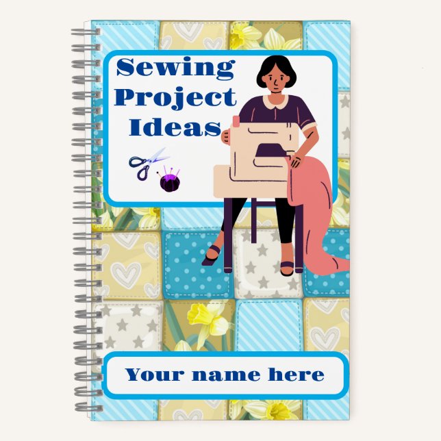 Cuaderno en espiral de Proyectos de Costura (Anverso)