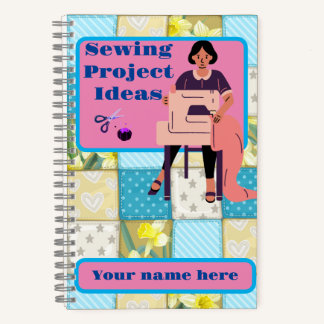 Cuaderno en espiral de proyectos de costura