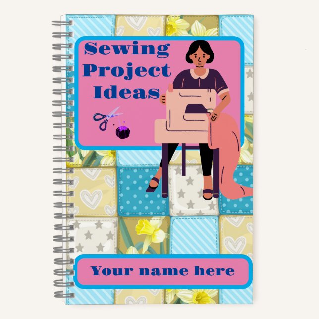 Cuaderno en espiral de proyectos de costura (Anverso)
