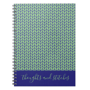 Cuaderno en espiral de punto azul verde 6,5x8,75 +