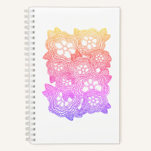 Cuaderno en espiral de punto floral 5.5x8.5