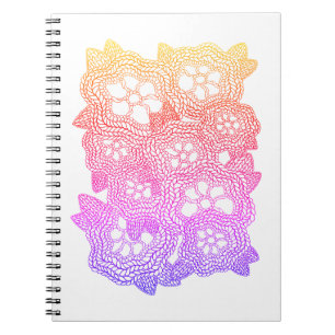 Cuaderno en espiral de punto floral 6.5x8.75