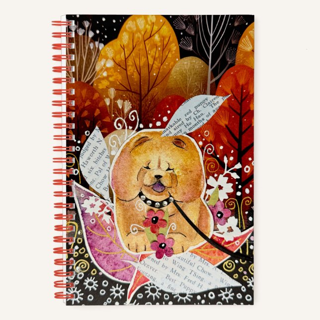 Cuaderno en espiral de RAÍCES DEL CORAZÓN Chow (Anverso)