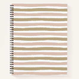 Cuaderno en espiral de rayas horizontales