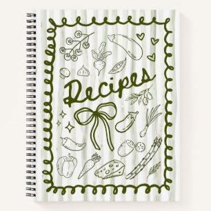 Cuaderno en espiral de recetas cultivadas localmen