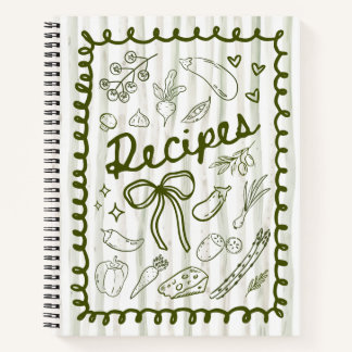 Cuaderno en espiral de recetas cultivadas localmen