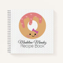 Cuaderno en espiral de recetas para niños de donut