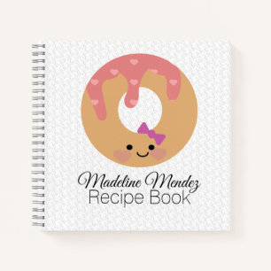 Cuaderno en espiral de recetas para niños de donut