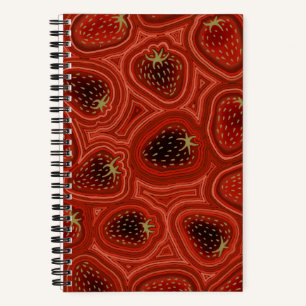 Cuaderno en espiral de remolino de fresa