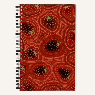 Cuaderno en espiral de remolino de fresa