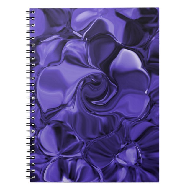 Cuaderno en espiral de remolinos púrpura (Frente)