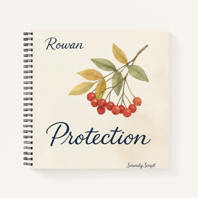 Cuaderno en espiral de Rowan — Protección (Anverso)