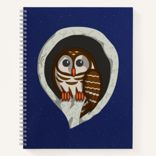 Cuaderno en espiral de Selene la lechuza
