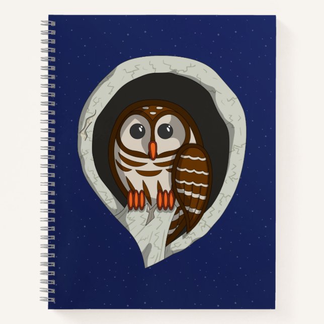 Cuaderno en espiral de Selene la lechuza (Anverso)