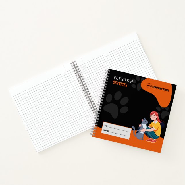 Cuaderno en espiral de servicios de cuidador de ma (Interior)