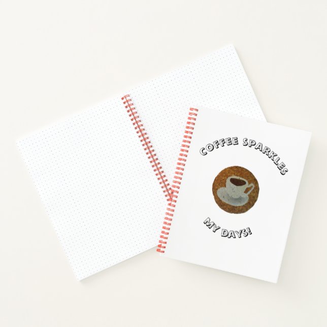 Cuaderno en espiral de taza de café (Interior)