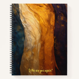 Cuaderno en espiral de telas de color de otoño