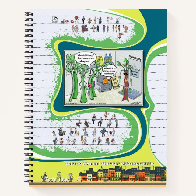 Cuaderno en espiral de Toe’s Town Comic (Anverso)