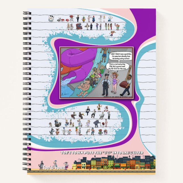 Cuaderno en espiral de Toe’s Town Comic (Anverso)