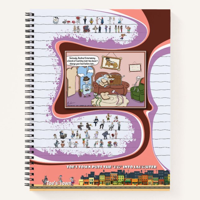 Cuaderno en espiral de Toe’s Town Comic (Anverso)