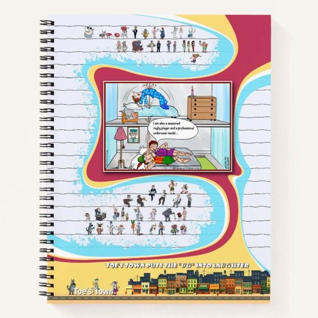 Cuaderno en espiral de Toe’s Town Comic (Anverso)