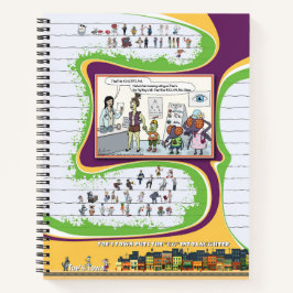 Cuaderno en espiral de Toe’s Town Comic