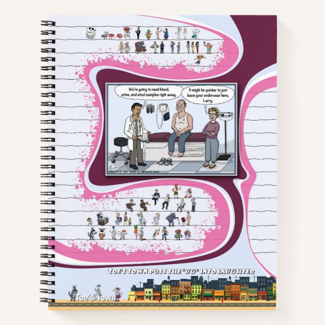 Cuaderno en espiral de Toe’s Town Comic (Anverso)