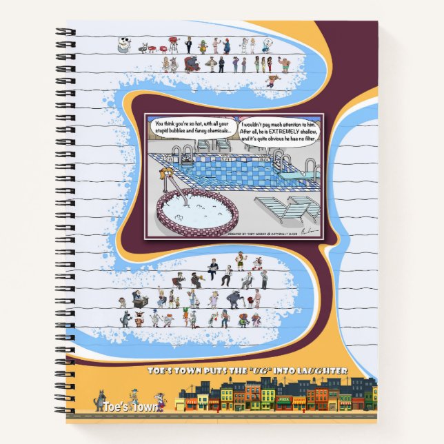 Cuaderno en espiral de Toe’s Town Comic (Anverso)