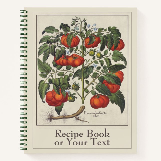 Cuaderno en espiral de tomate con elegancia rústic (Anverso)