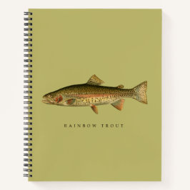 Cuaderno en espiral de trucha arcoíris caqui oscur