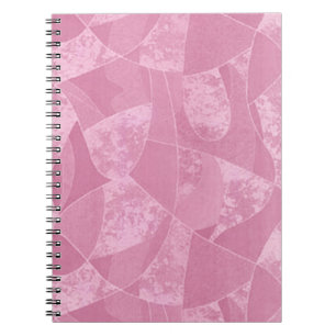 Cuaderno en espiral de vidrio con mancha rosa