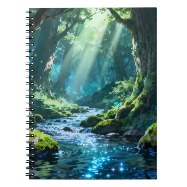 Cuaderno en espiral del bosque encantado (Frente)