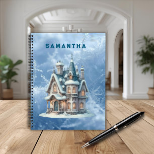Cuaderno en espiral del castillo de cuento de hada