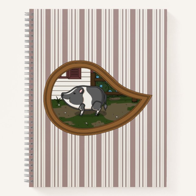Cuaderno en espiral del cerdo Basil (Anverso)