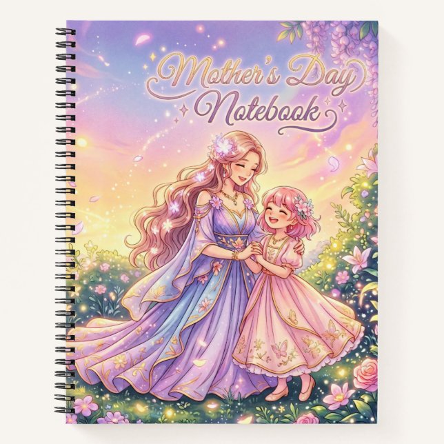 Cuaderno en espiral del Día de la Madre (Anverso)