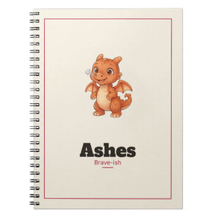 Cuaderno en espiral del dragón Cenizas