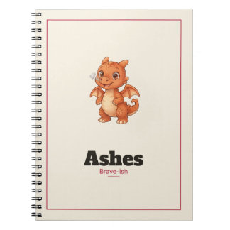 Cuaderno en espiral del dragón Cenizas