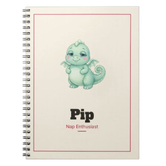Cuaderno en espiral del dragón Pip