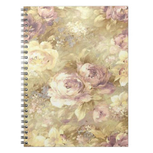 Cuaderno en espiral del jardín de rosas