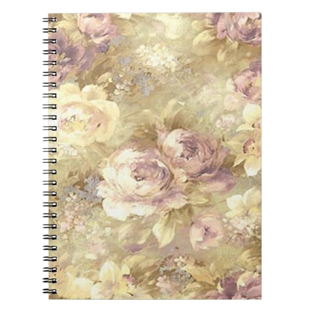 Cuaderno en espiral del jardín de rosas (Frente)