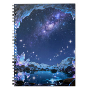 Cuaderno en espiral del lago de cristal celestial