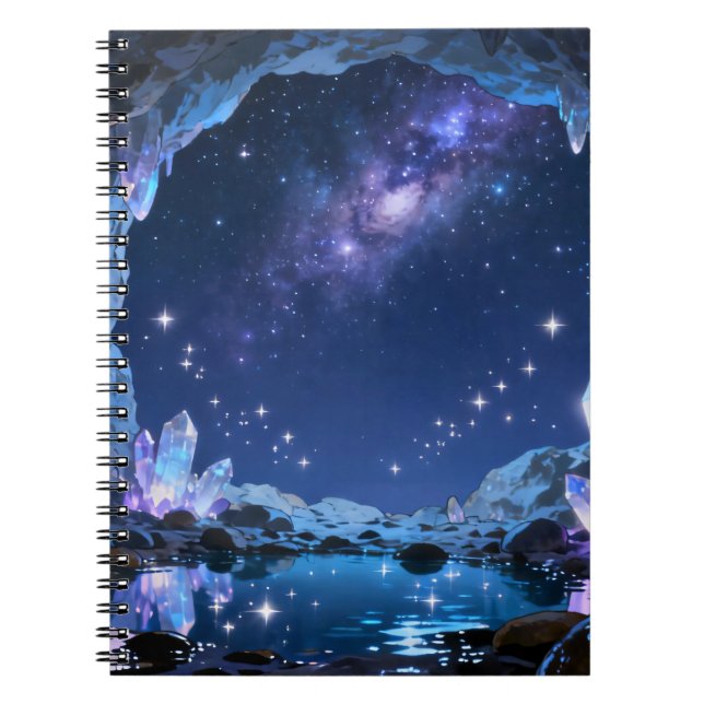 Cuaderno en espiral del lago de cristal celestial (Frente)