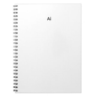 Cuaderno en espiral del logotipo cibernético de Ab